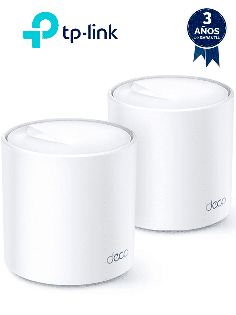 TP-LINK DECO X20 (2-Pack) - Sistema Wi-Fi 6 Mesh AX1800 velocidad de hasta 1 800 Mbps 1 201 Mbps en 5 GHz y 574 Mbps en 2.4 GHz OFDMA y MU-MIMO Red unificada TP-Link HomeCare.