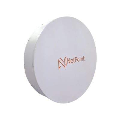Antena Direccionales Blindada para radio C5X B5X C6X B6X / tecnología Twist-on para radios de guía de onda / 4.9-6.4 GHz / Ganancia 34 dBi / Ideal para hasta 50 km / Montaje incluido.