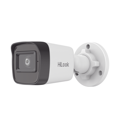 HiLook Series / Bala IP 2 Megapixel (1080p) / Lente 2.8 mm / 30 mts IR / Micrófono Integrado / Exterior IP67 / PoE / dWDR / H.265+ / ONVIF