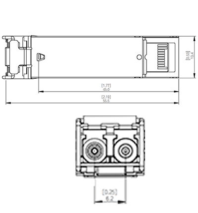 DAHUA GSFP-850-MMF Módulo óptico Gigabit/ Doble fibra multimodo/ Puerto LC/ 850 nm de envío y 850 nm de recepción/ Distancia de transmisión hasta 550 m