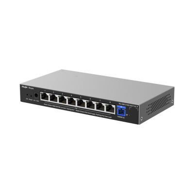 e-Lighten ONU / Switch PoE+ Hibrido  Capa 2 con un Puerto PON 1G SC/UPC y 8 Puertos Ethernet PoE+ 1G hasta 120 Watts y 100 Clientes