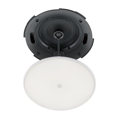 Altavoz de Plafón | Woofer 8 in Tweeter 1 in | Rango Completo | 8 Ohms | 70v 100v | Con Caja Acústica | Par Color Blanco