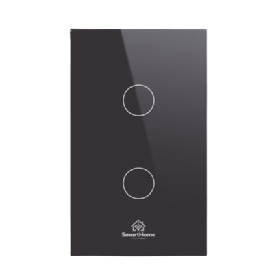 (Wifi) Apagador switch inalámbrico WIFI control de 2 regresos de carga 110V