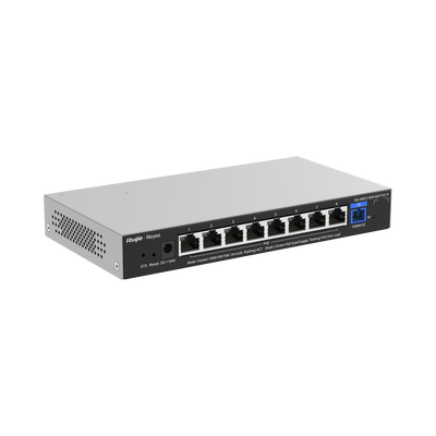 e-Lighten ONU / Switch PoE+ Hibrido  Capa 2 con un Puerto PON 1G SC/UPC y 8 Puertos Ethernet PoE+ 1G hasta 120 Watts y 100 Clientes