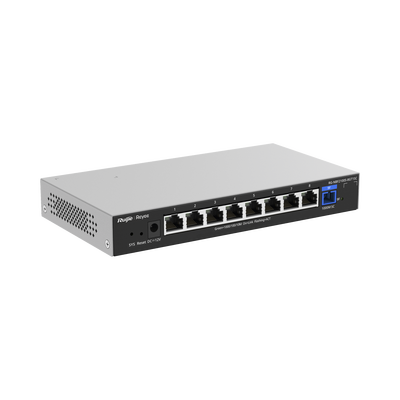 e-Lighten ONU / Switch Hibrido  Capa 2 con un Puerto PON 1G SC/UPC y 8 Puertos Ethernet 1G hasta 100 Clientes