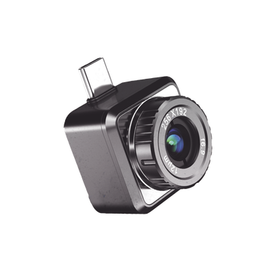 MINI2PLUSV2 - Cámara Termográfica Portátil para Celulares (Android) / Conector Tipo USB - C / Lente 3.5 mm / IP40 / JPEG (Imagen) / Video (MP4) / Rango de Medición de -20°C a 400°C