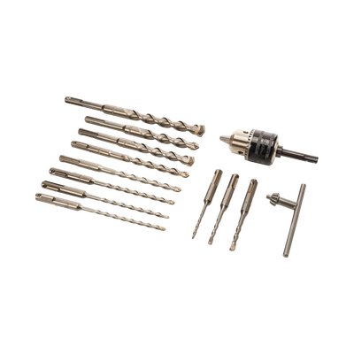 Juego de 14 piezas de Brocas Cinceles y Broquero SDS Plus Makita