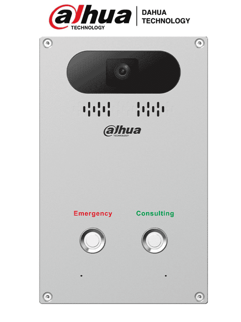 DAHUA VTA2502G - Video Intercomunicador de Emergencia/ 4 Megapixeles/ Llamada de Emergencia con 1 Click/ Protocolo SIP/ Microfono de Alta Sensibilidad y 2 Altavoces/ Soporta Transmisión de Audio Grupal/ IP65 y IK10/ #LoNuevo