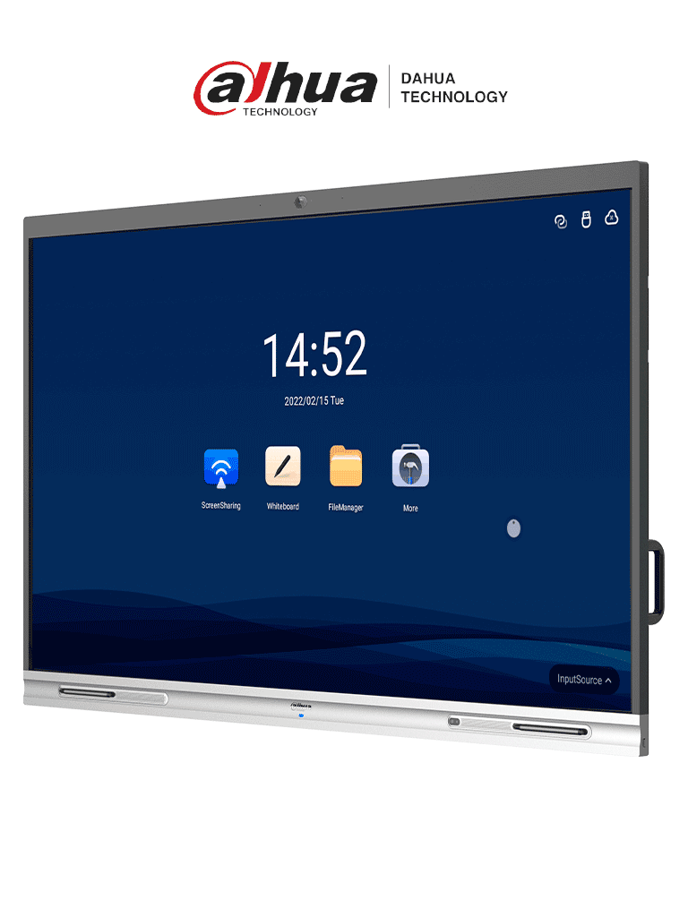 DAHUA DHI-LCH65-MC410-B - Pantalla Interactiva 4k/UHD/ 65 Pulgadas/ Touch/ Android/ Resolucion de 3840 x 2160 Camara de 5 Megapixeles Integrada Ideal para Escuelas y Oficinas/ Brillo de 350 cd/m2 Microfono y Altavoces Integrados Case Metalico #NP