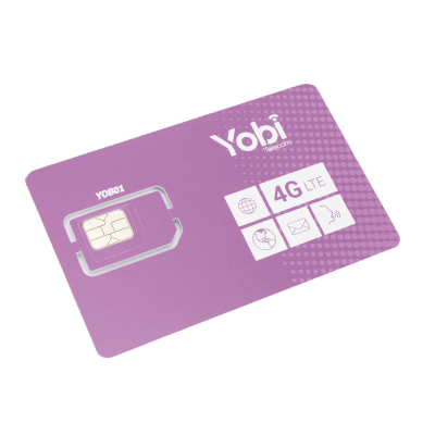SIM Yobi para dispositivos móviles 3G/4G 3.5GB Mensual por 1 año de servicio (solo datos)