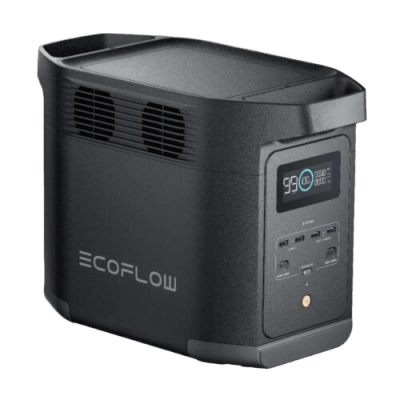 Estación de Energía Portátil de 980Wh Litio LFP / 10 Puertos AC 500 W (Max. 1000W) / 2 USB-C 100W / Cargador de Coche 10A a 12.6V / Conectividad WiFi y Bluetooth (App) / Carga Solar 500W Max.