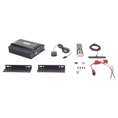 (NUBE EPCOMGPS) DVR móvil tribrido / almacenamiento en HDD / 4 canales AHD hasta 2MP + 1 canal IP hasta 2MP / compresión de vídeo H.265