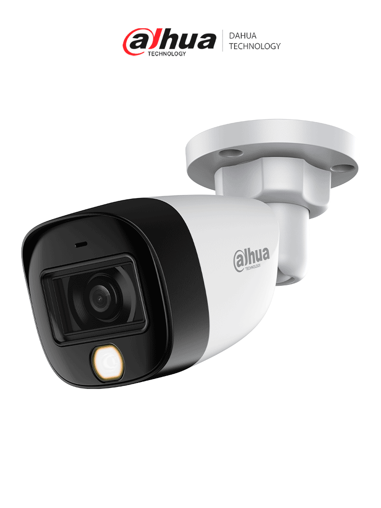 DAHUA HAC-HFW1801C-IL-A - Cámara bullet ofrece resolución 4K de 8 MP iluminador dual para entornos oscuros lente de 2.8 mm con ángulo de 106° alcance IR de 20 m WDR real de 120 dB tecnología Super Adapt y micrófono integrado.