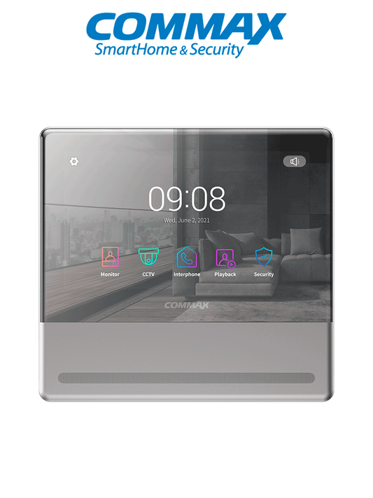COMMAX CMV70MX - Monitor Touch para Videportero  Pantalla de 7" y Wifi App Hey Commax  Memoria SD  Soporta 2 Frentes de Calle y 2 Cámaras Análogas