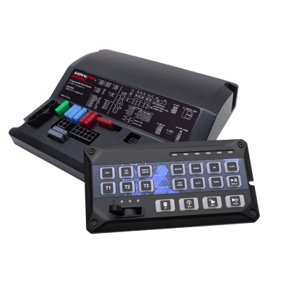 Sirena Vehicular de 200W de Potencia Programable Con Controlador de Panel Deslizante de 19 botones indicador de flecha de tráfico de 6 LED 12 Salidas Auxiliares