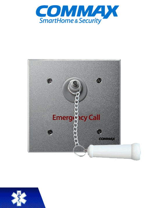 COMMAX ES420 - Botón de emergencia con cadena para sistema de llamado de enfermería / Uso en regaderas  con protección contra agua / Conexión con JNS4CS a 2 hilos / Activa luz de corredor