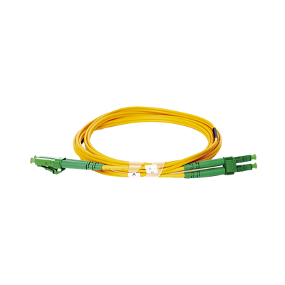 Jumper de Fibra Óptica Monomodo 9/125 LC/APC-LC/APC Duplex PVC 2.0 mm amarillo 2 metros