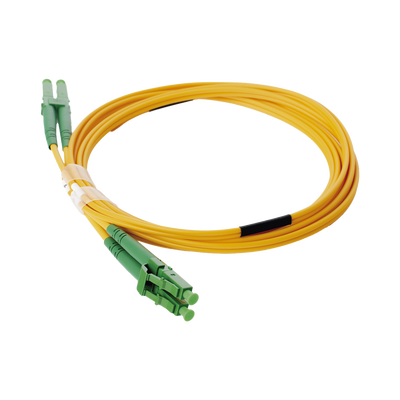 Jumper de Fibra Óptica Monomodo 9/125 LC/APC-LC/APC Duplex PVC 2.0 mm amarillo 2 metros