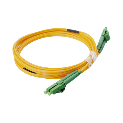 Jumper de Fibra Óptica Monomodo 9/125 LC/APC-LC/APC Duplex PVC 2.0 mm amarillo 2 metros