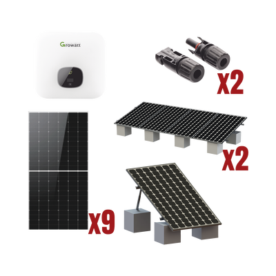 Kit Solar Interconexion / 5kW 220Vca / Inversor GROWATT / Montaje Incluido