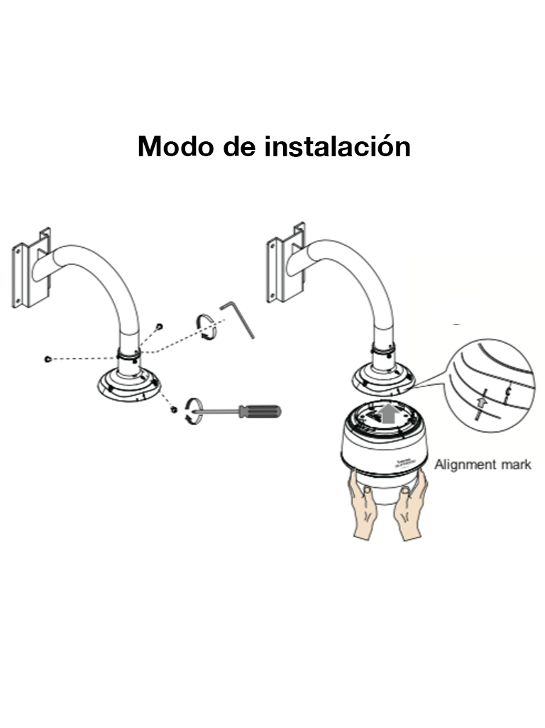 VIVOTEK AM-221 - Soporte para montaje en pared tipo cuello de ganso