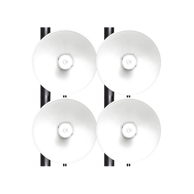 Kit de 4 radios FORCE4625 de alto Desempeño / Wi-Fi 6E / Hasta 1 Gbps / 5925 - 7125 MHz / Antena Integrada 25 dBi