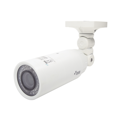 Cámara IP Bala con Calefactor 2MP Lente Varifocal MOTORIZADO 3-10mm Para Exterior Entrada/Salida de Audio y Alarma WDR 120dB IR 30m
