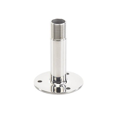 Montaje recto de acero inoxidable de 4 pulgadas de alto y 3 de base.