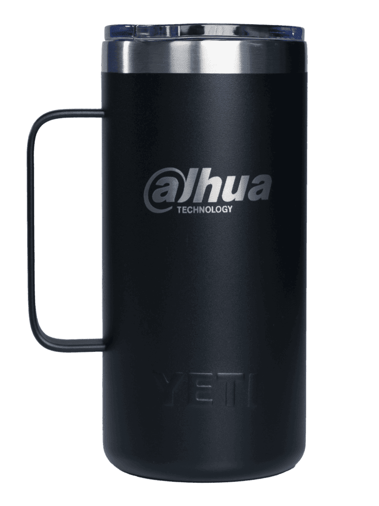 TVC MATPOP - Termo con asa de 14oz y tapa magslider color negro con impresión de logo DAHUA Y TVC