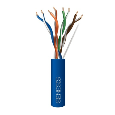 Bobina de Cable de 305 Metros / UTP Cat6 Riser / Color Azul / UL CMR Probado a 350 Mhz / Para Aplicaciones de CCTV Redes de Datos IP Megapixel / Control rs485