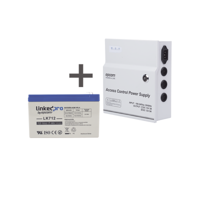 Kit / Fuente regulada de 11 - 15 V @ 5A / Capacidad de respaldo / Modelo ACPST1205 + Batería incluida LK712