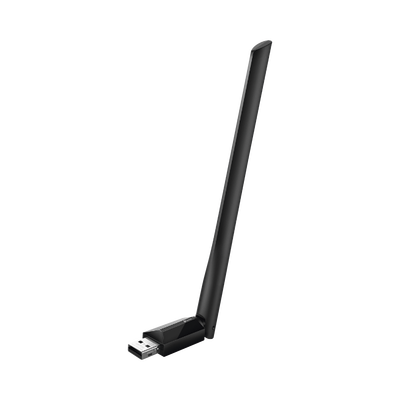 Adaptador USB inalámbrico doble banda AC 600 Mbps antena de alta ganancia.