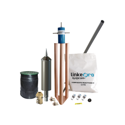 Kit Pararrayo PDC Flash Captor Avance de Cebado:15 µs. Diámetro de Protección Máx: 70 m. Incluye Electrodo y Accesorios p/Torre.