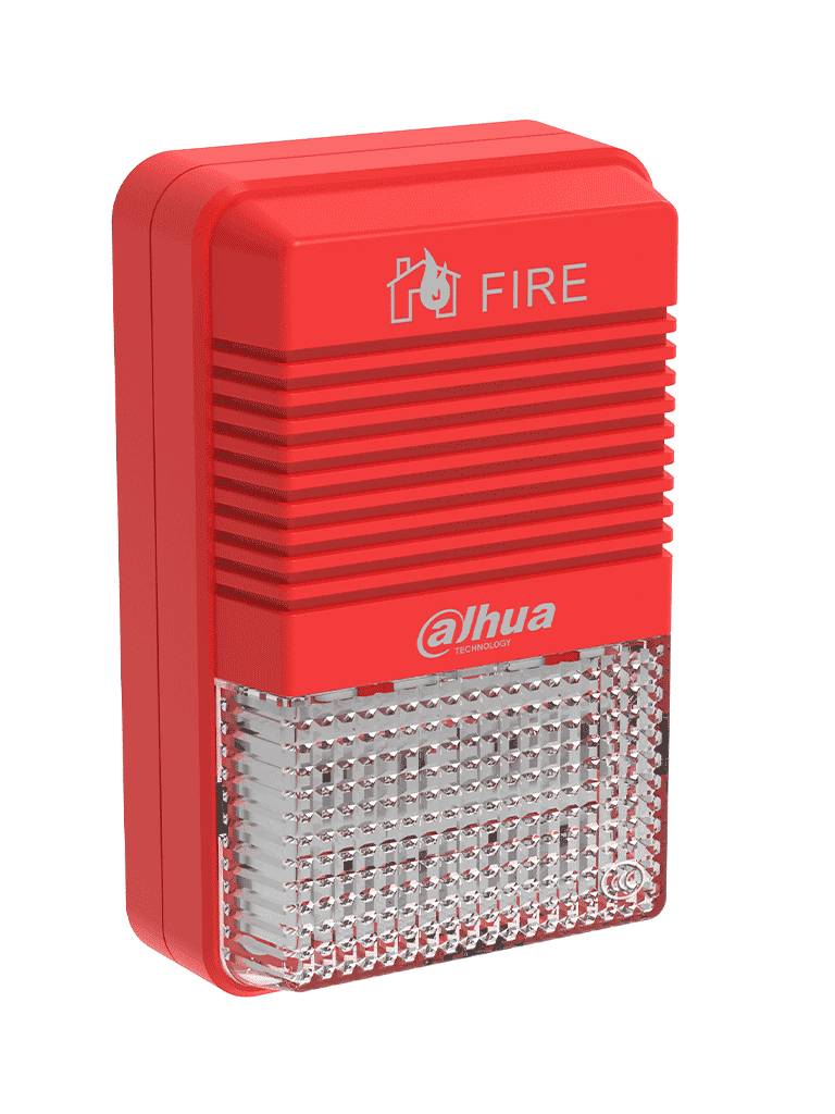 DAHUA WISUALARM HY-1500 - Lampara Estroboscópica con Sirena Direccionable/ 2 Hilos/ Volumen de 75 dB–115 dB/ 24V DC/ Cumple Normas: EN54-3 EN54-23/ Microprocesador integrado/ #LoNuevo #Wisualarm