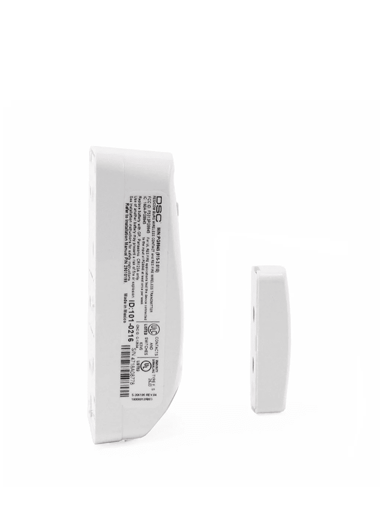 DSC PG9309 - (Versión mejorada del PG9945 ) Contacto Magnético Inalámbrico de Puerta/Ventana PowerG c/entrada Auxiliar compatible con NEO  PRO  Qolsys e IoTega