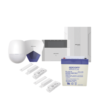 KIT Panel de Alarma AX HYBRID PRO / 1 Panel Híbrido / 1 Teclado LCD / 1 PIR / 2 Contactos Magnéticos / 1 Sirena Azul