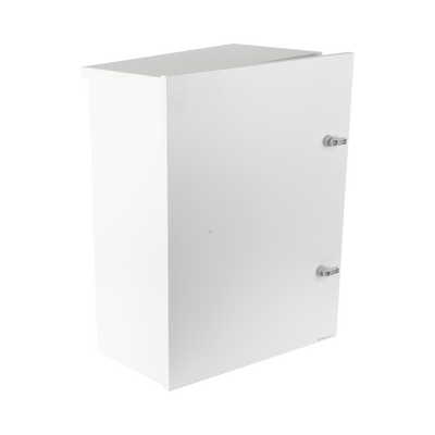 Gabinete para instalación de 2 Baterías PL110D12 Fabricado en Lámina Galvanizada Accesorios para piso o poste (No incluidos)