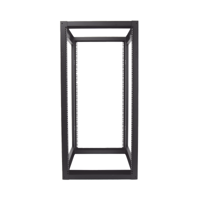 Rack Estándar 19" de 4 Postes Acero 24 Unidades Profundidad Ajustable.