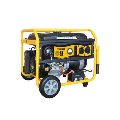 Generador a Gasolina / Planta de Emergencia de 6.5KW 220Vac 2 Fases Jaula con Ruedas para Fácil Traslado y Encendido Electrónico