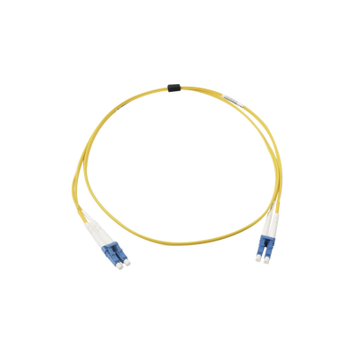 Jumper de Fibra Óptica Monomodo (OS2) XGLO Riser LC/UPC-LC/UPC Duplex OFNR Color Amarillo 1 Metro