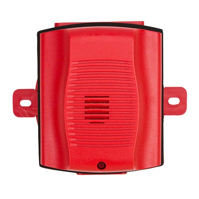 Sirena para Exterior Montaje en Techo o Pared 12 a 24 Vcc Color Rojo