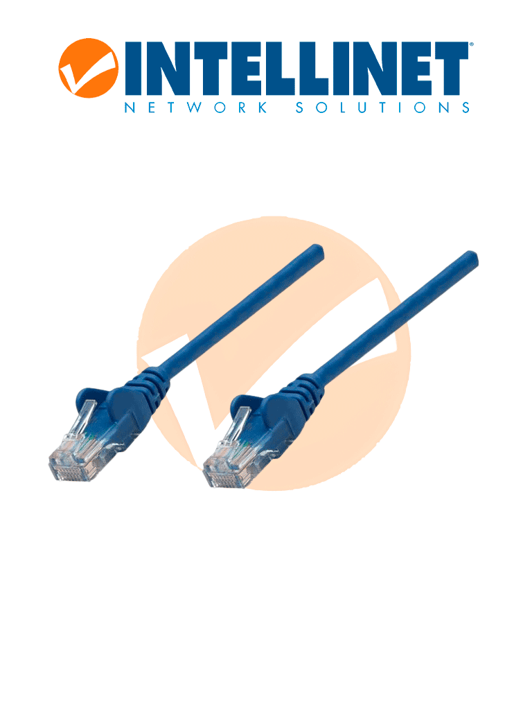 INTELLINET 342568 PATCH CORD / Cable de red Cat6 UTP RJ45 Macho / RJ45 Macho 0.5 m / Azul (Sobre Pedido)