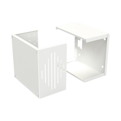 Gabinete para Resguardo de Sirena de 30 W (SF581A o SF581L No incluida) Preparación para Tamper (No incluido).