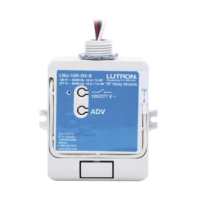 (RadioRA2) Relay control de iluminación carga 16A 120/277V compatible con RadioRA2 RA2Select y RR3.