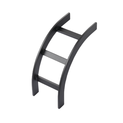 Accesorio de Escalerilla Curva Vertical (Bajada) Exterior 12 in de Ancho de Acero Color Negro