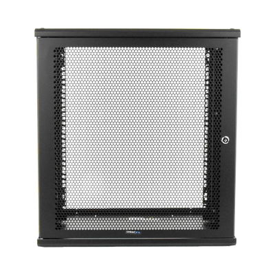 Gabinete Linkedpro de Montaje en Pared 19in Puerta Perforada 12 UR 450 mm de Profundidad Color Negro