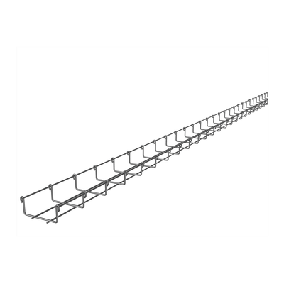 Charola Tipo Malla 33/100 mm  Acabado Electro Zinc  Hasta 53 Cables Cat6  Tramo de 3 Metros