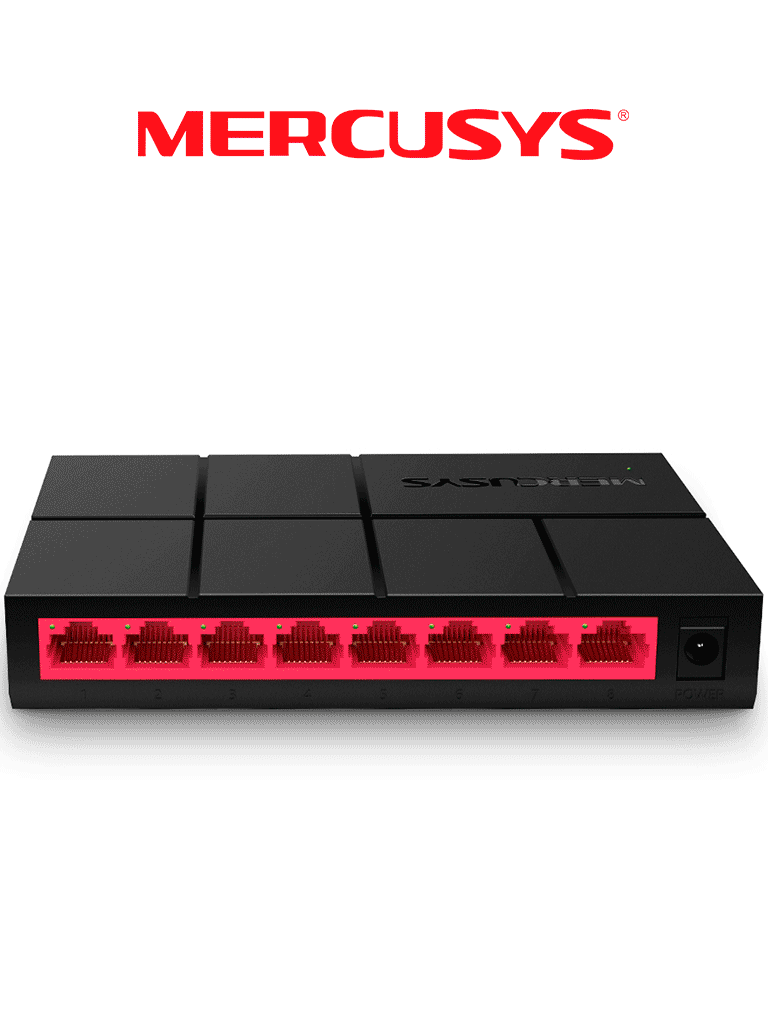 MERCUSYS MS108G - MS108G - Switch no administrable de escritorio con 8 puertos 10/100/1000 Mbps diseño compacto y configuración Plug and Play.