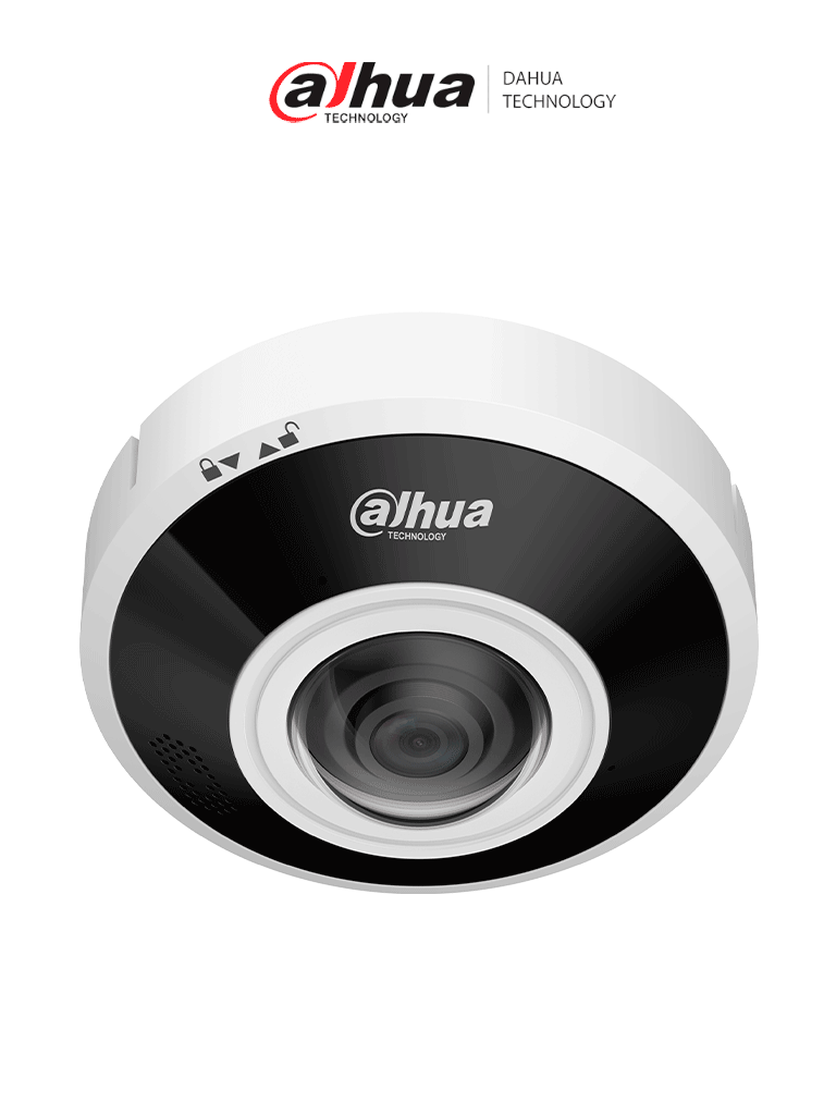 DAHUA DH-IPC-EBW5641P-AS-Cámara IP Fisheye/ 6MP/WizMind/ WDR/Heatmap/conteo de personas/protección perimetral/ LED IR integrado 15m/ deep learning/ E&S Alarma y Audio/ Ranura para tarjeta Micro SD de hasta 1 TB/ Audio bidireccional/ PoE/IK10 #LoNuev