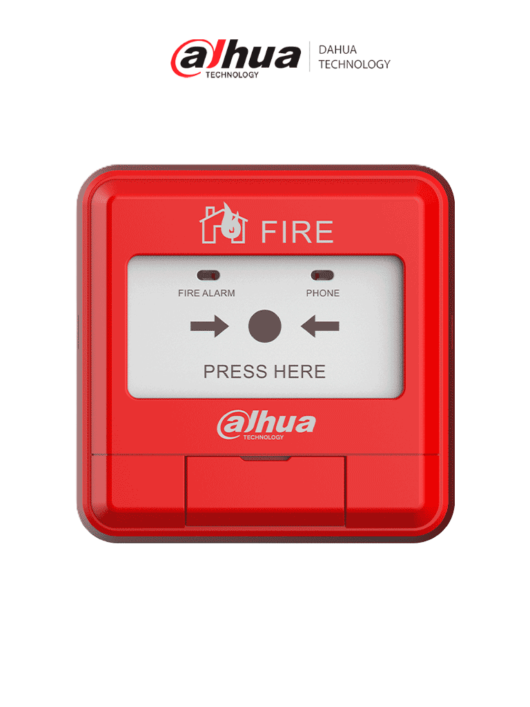 DAHUA WISUALARM HY-1200 - Estacion Manual de Alarma de Emergencia Direccionable/ 2 Hilos sin Polaridad/ Cumple con Norma EN54-11/ Saida Independiente Par de Contactos Normalmente Abiertos/ #LoNuevo #Wisualarm #EMW
